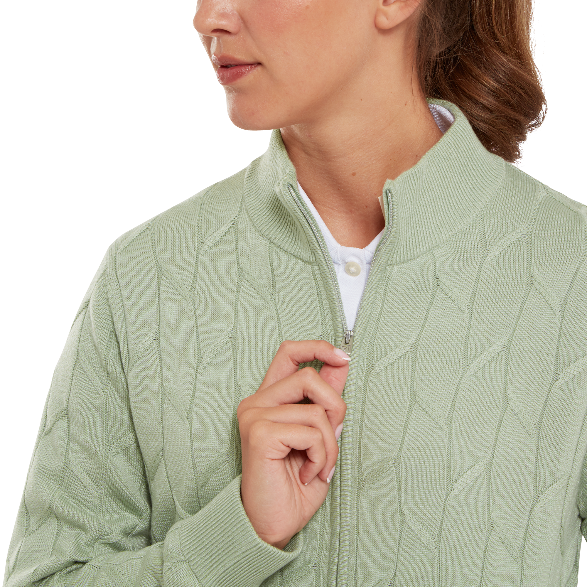 Full-Zip Lined Pullover