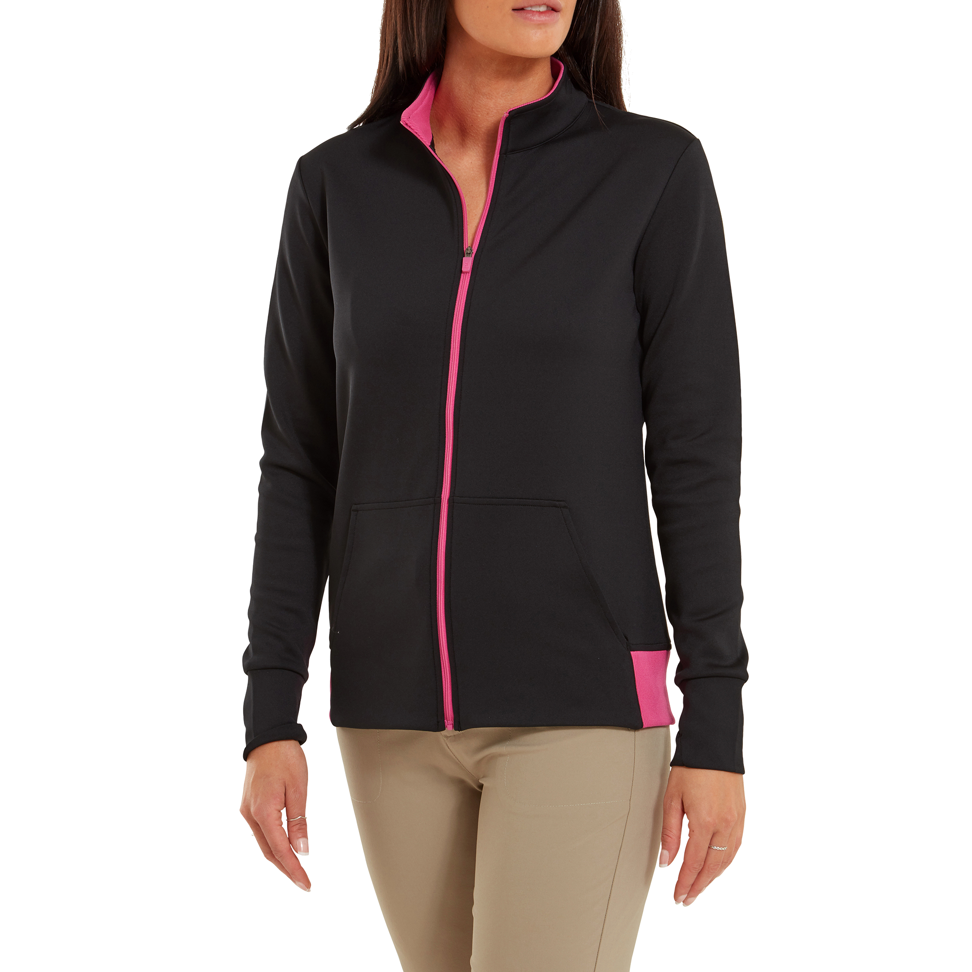 Full-Zip Knit Colour Block mellanlager