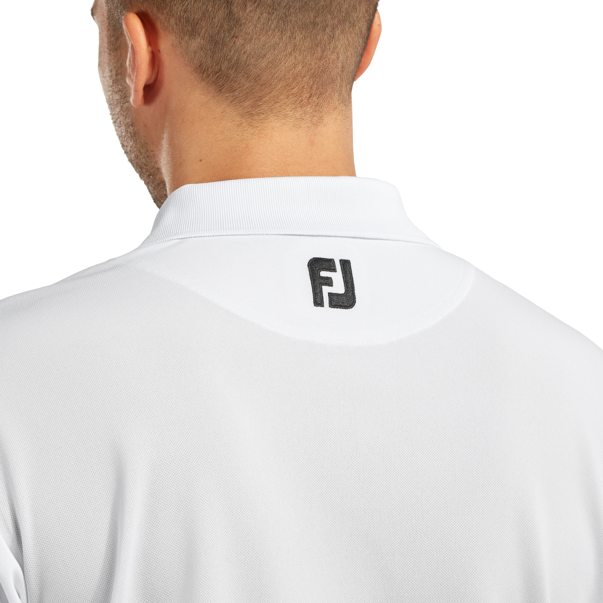 Stretch Pique Solid Knit Collar