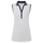 Contrast Rib Knit Sleeveless Polo