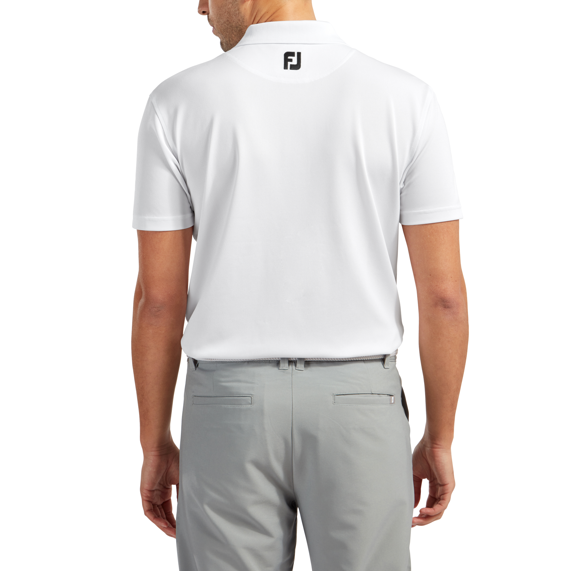 Stretch Pique Solid Knit Collar