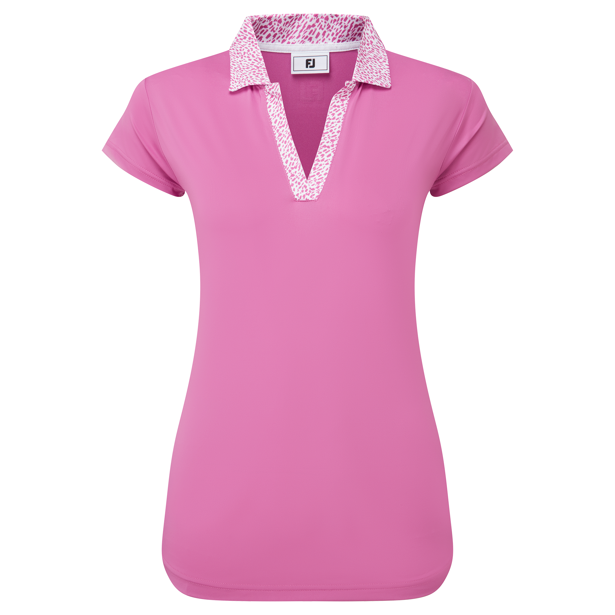 Cap Sleeve Print Trim Lisle