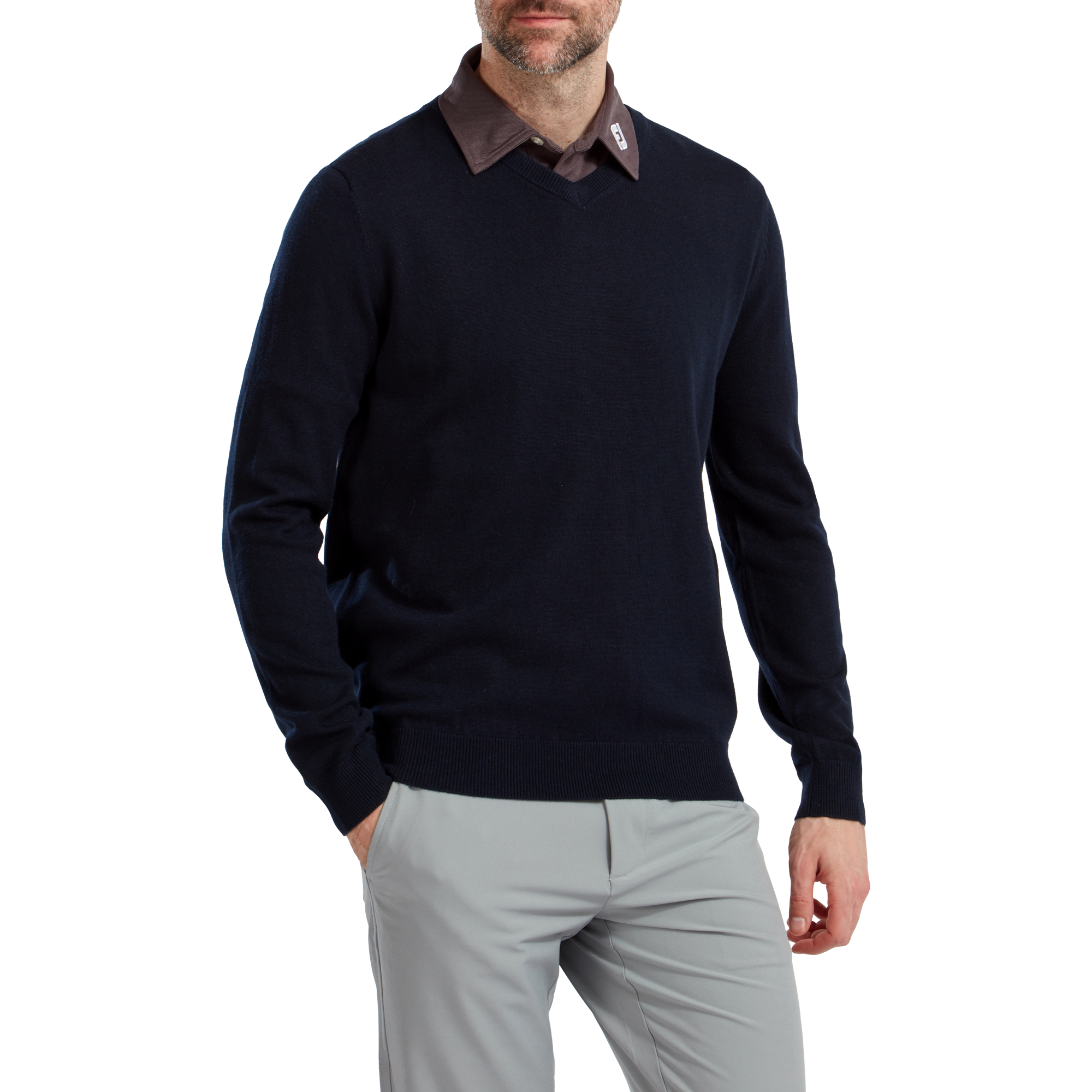 Wool Blend V-Neck Pullover
