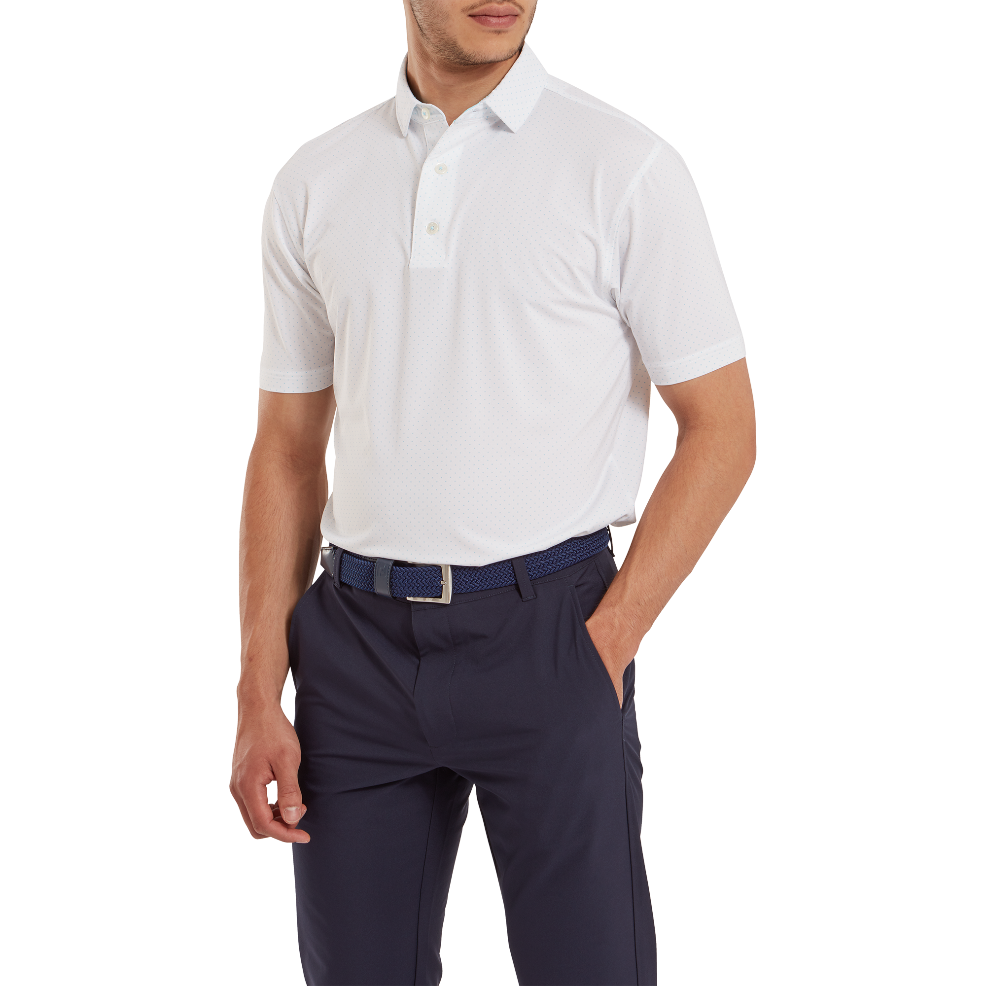 Stretch Lisle Dot Print