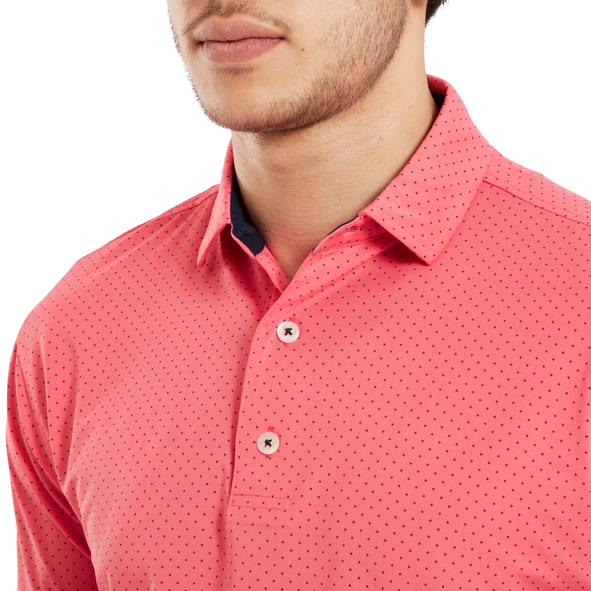 Stretch Lisle Dot Print